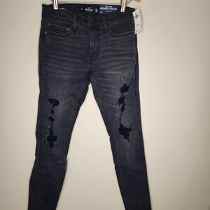 Men's Hollister Super Skinny Black Jeans